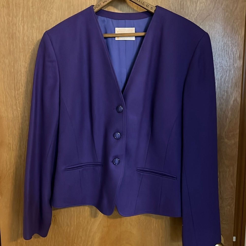Vintage Purple Pendleton Purple Virgin Wool Blazer Jacket 14